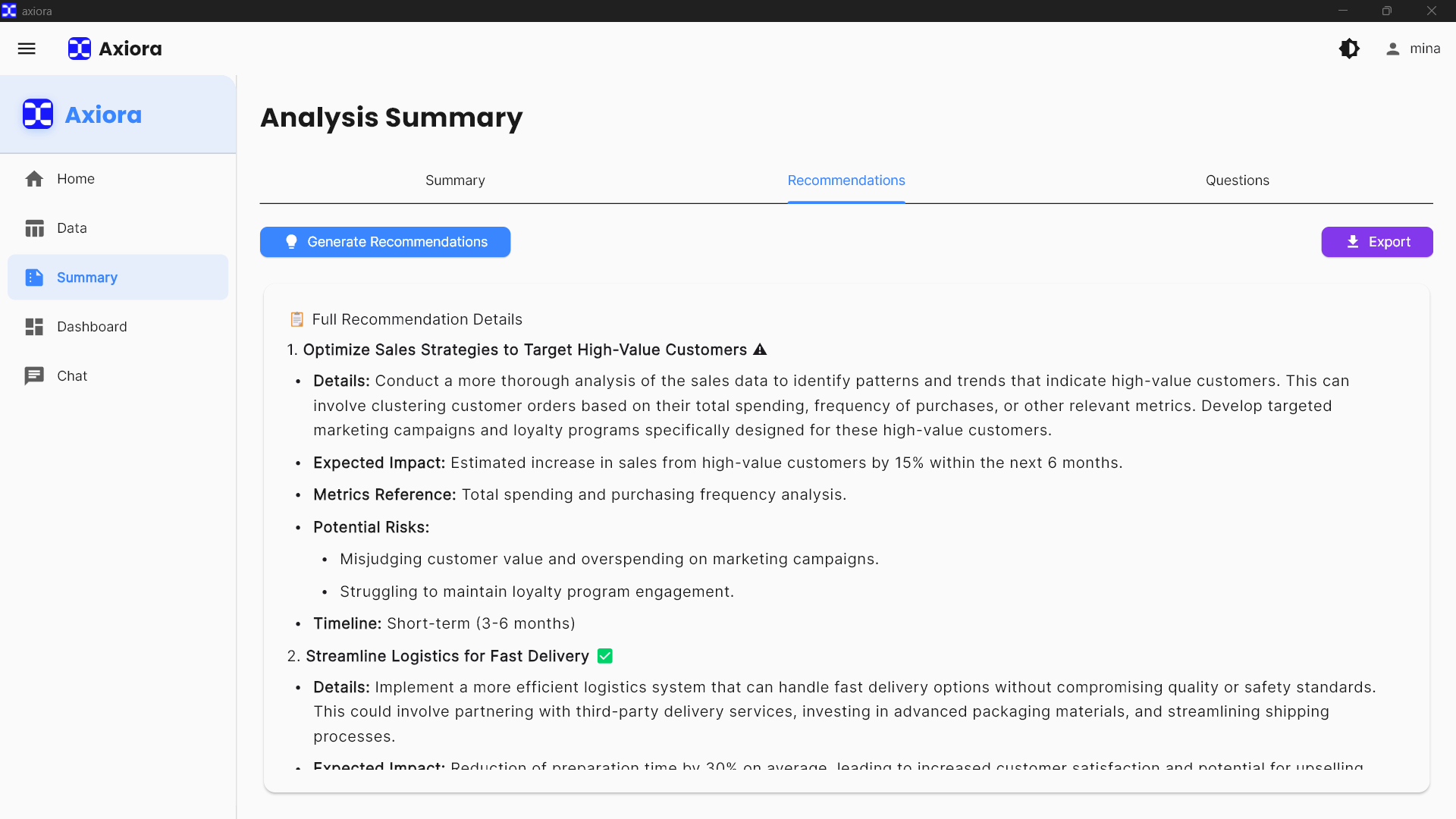 Recommendations